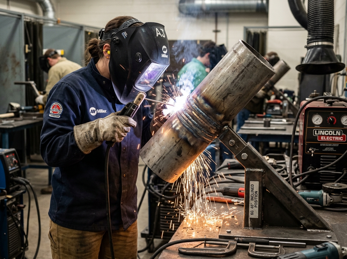 6G industrial pipe welding training in Multan