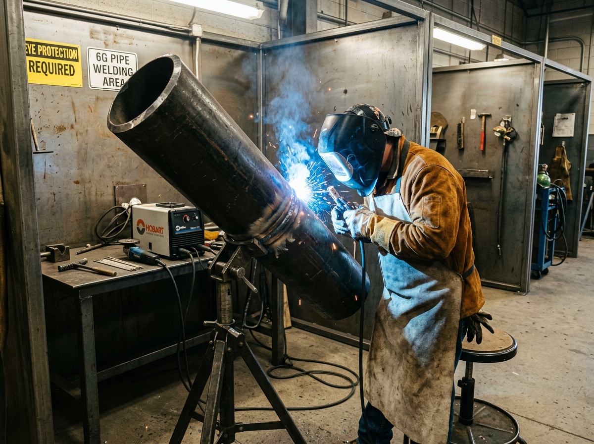 6G pipe welding practical training in Multan