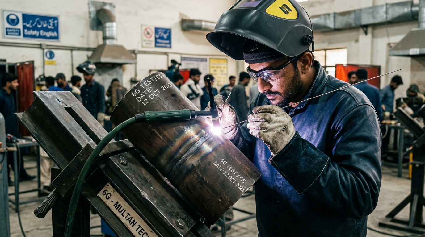 6G welding trade test preparation in Multan