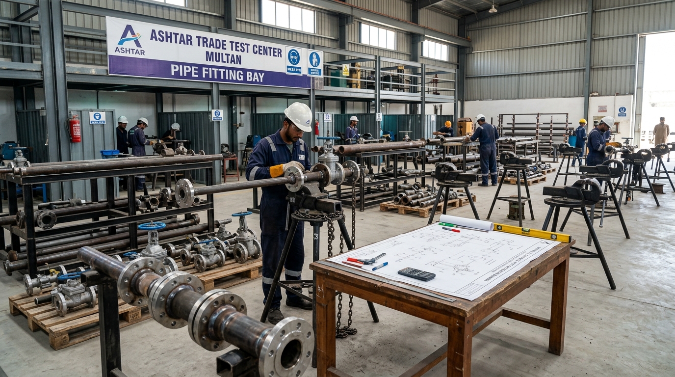 Ashtar pipe fitting workshop in Multan