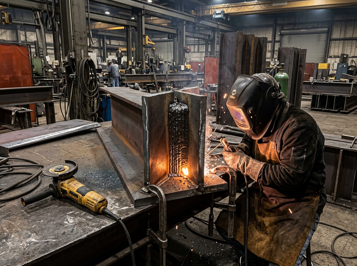 Industrial plate welding practical training in Multan
