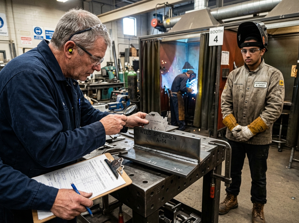 Industrial welding trade test preparation in Multan