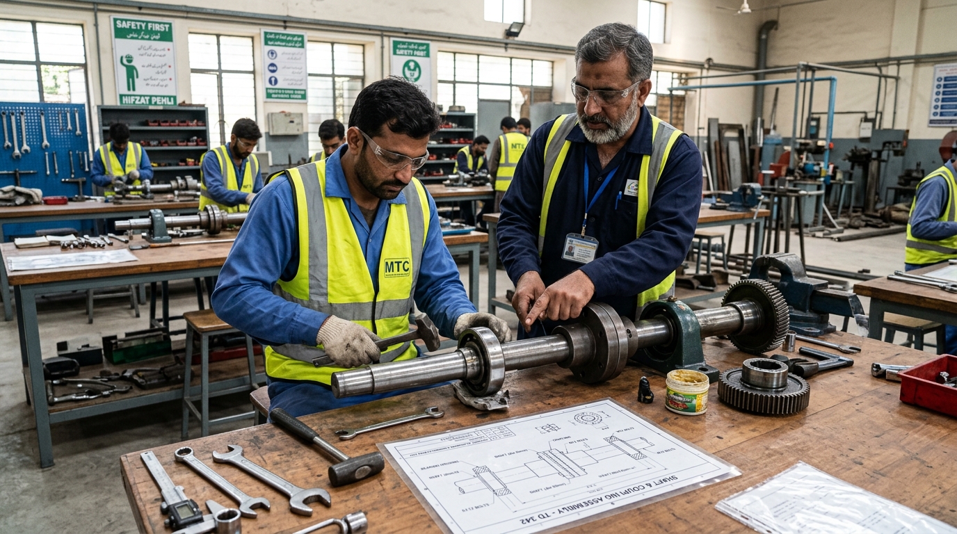 Mechanical Fitter Trade Test Preparation Workshop in Multan at Ashtar Technical Training Centre