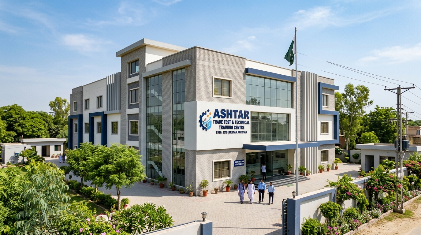 Ashtar Trade Test & Technical Training Centre campus building in Multan