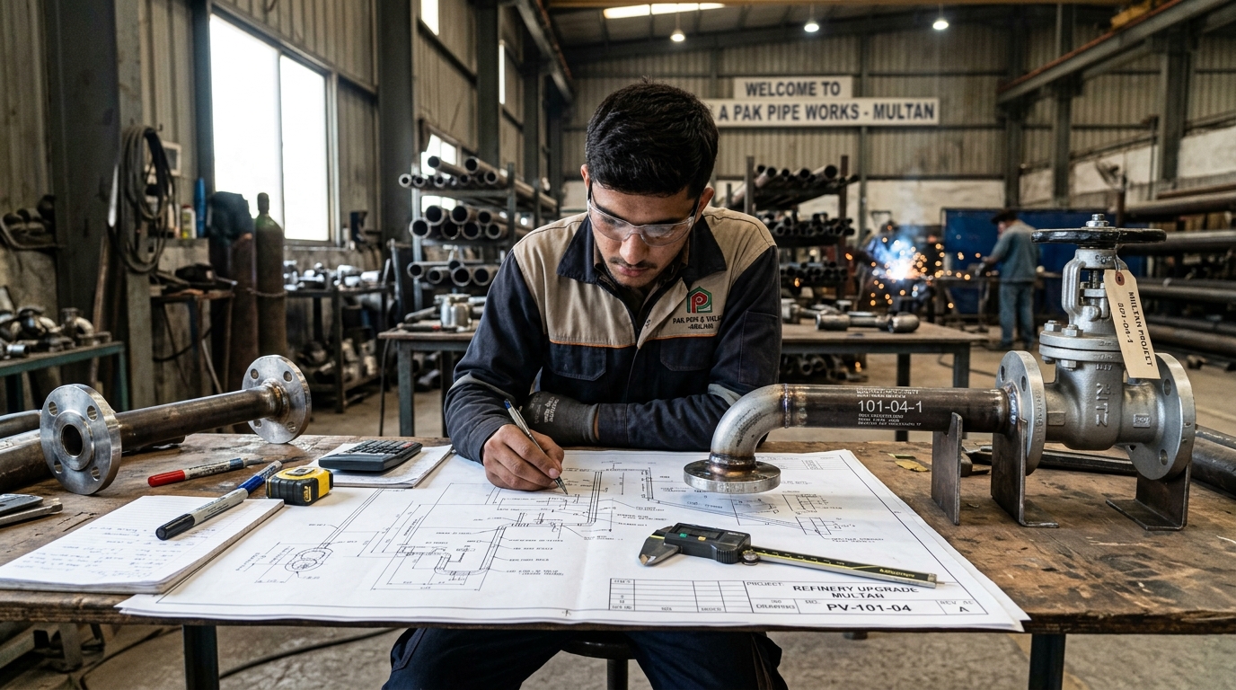 Isometric drawing training for pipe fitters in Multan