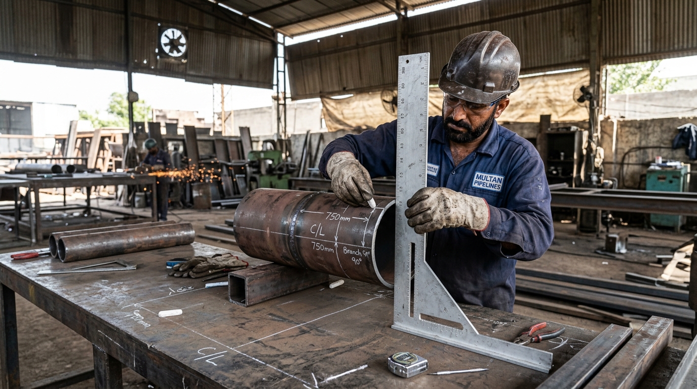 Pipe Beveling and Preparation for Welding in Multan