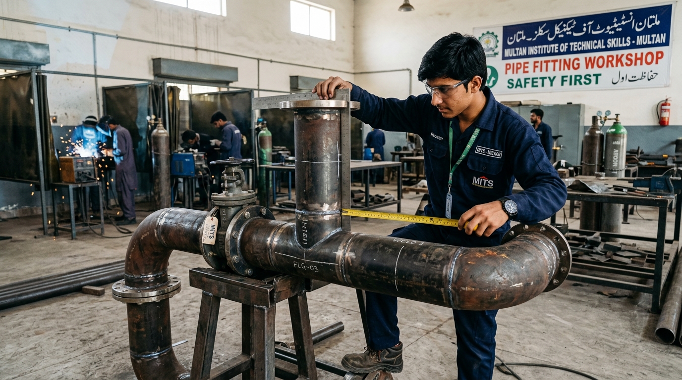 Practical pipe fitter training in Multan
