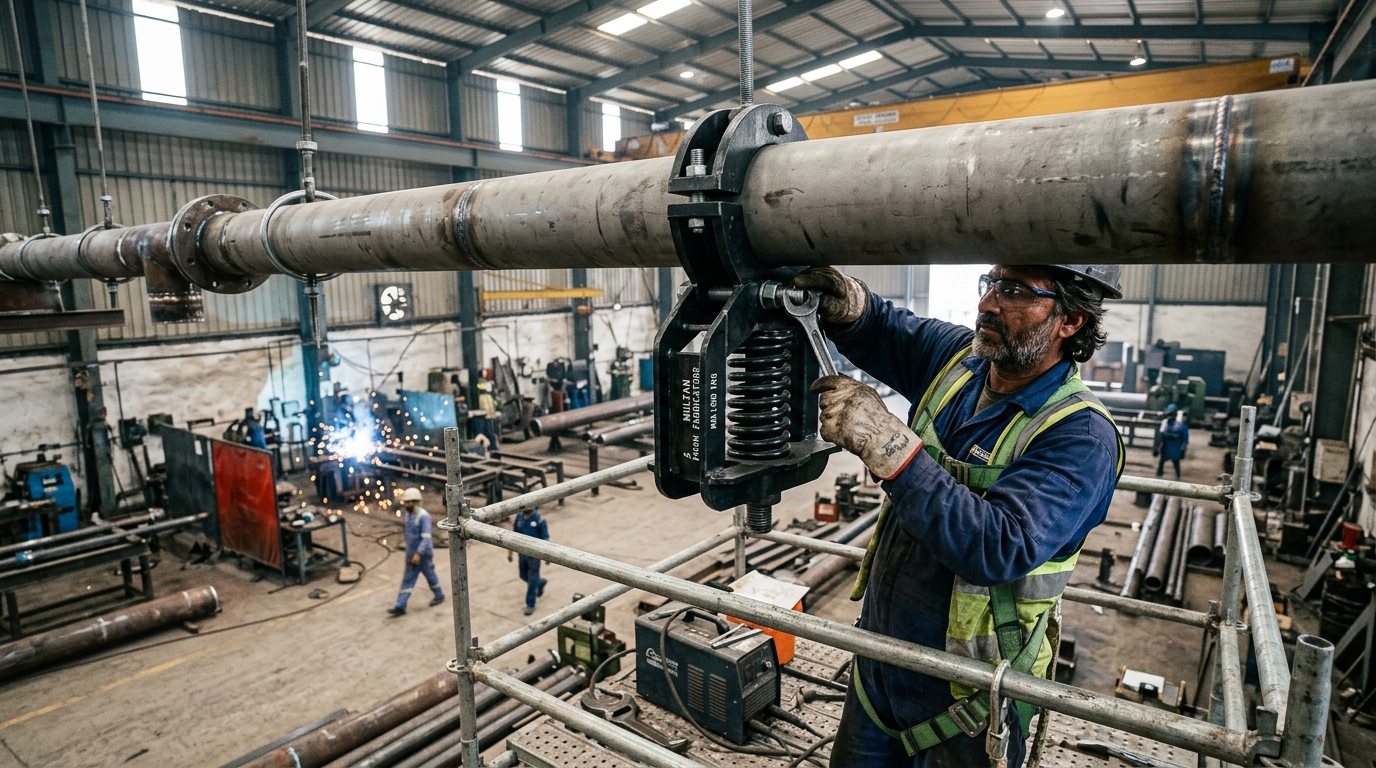 Pipe Support Installation and Hanger Placement Assessment in Multan