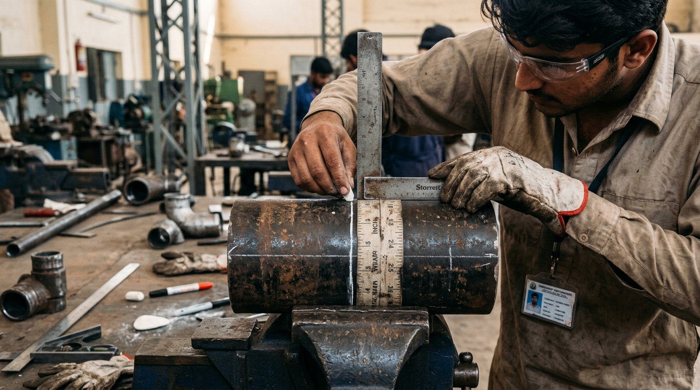 Pipe measurement and layout training in Multan