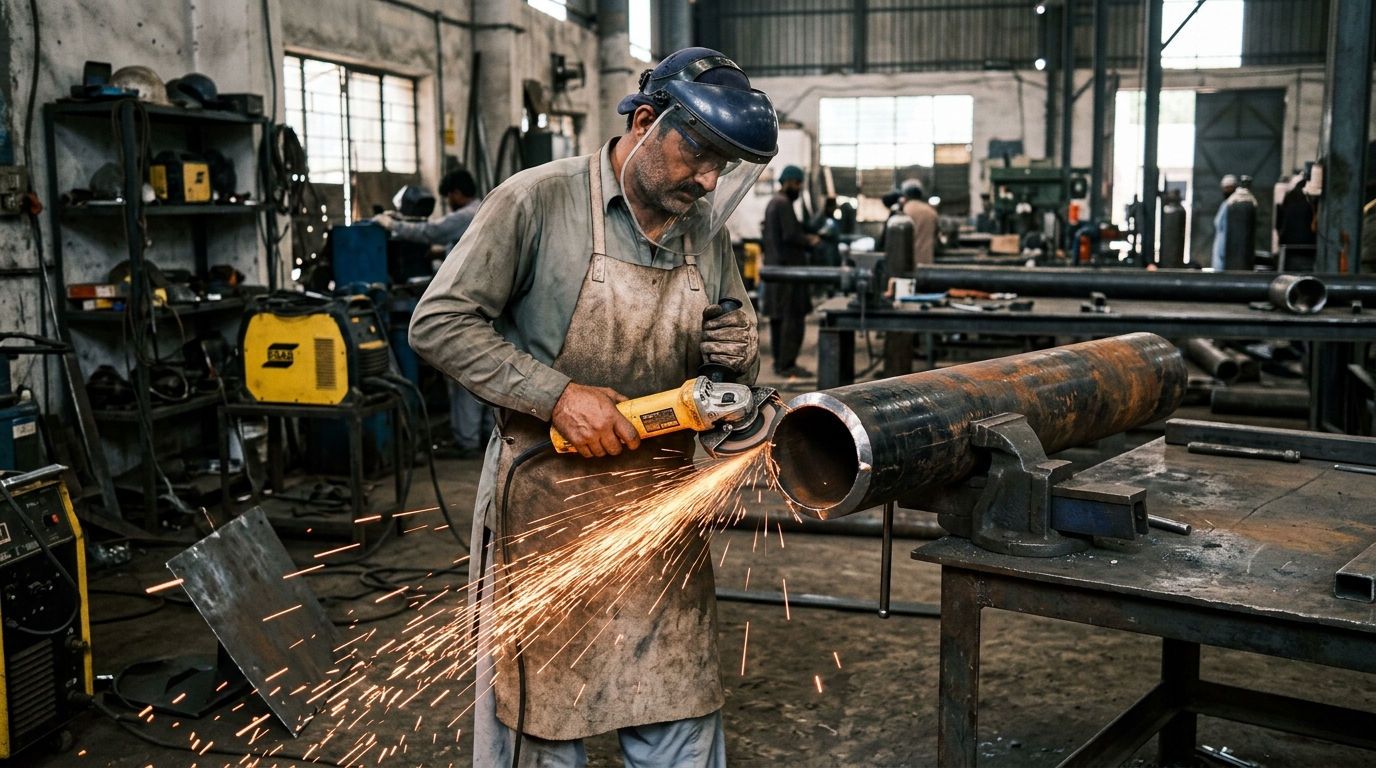 Pipe preparation beveling and threading in Multan