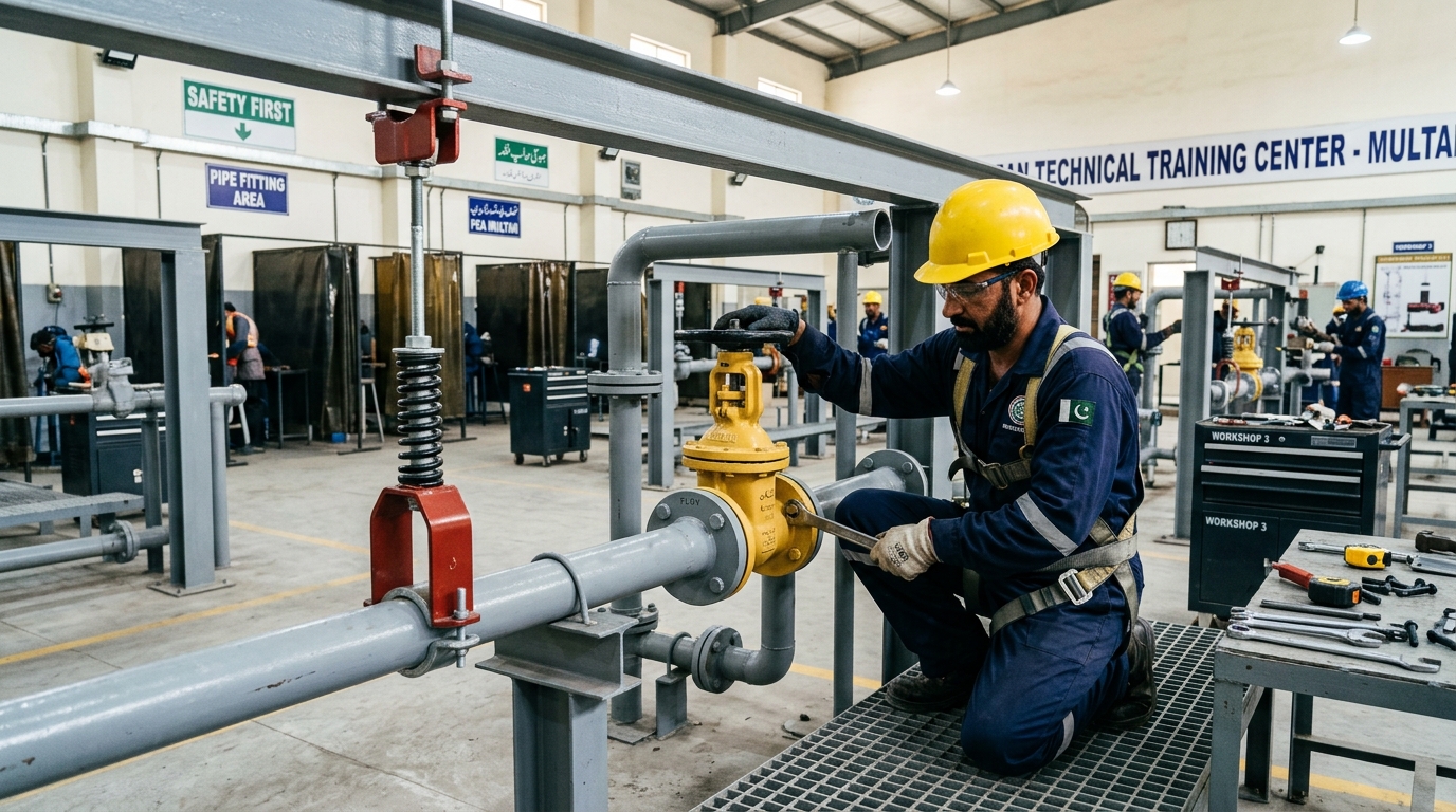 Valves and pipe supports training in Multan