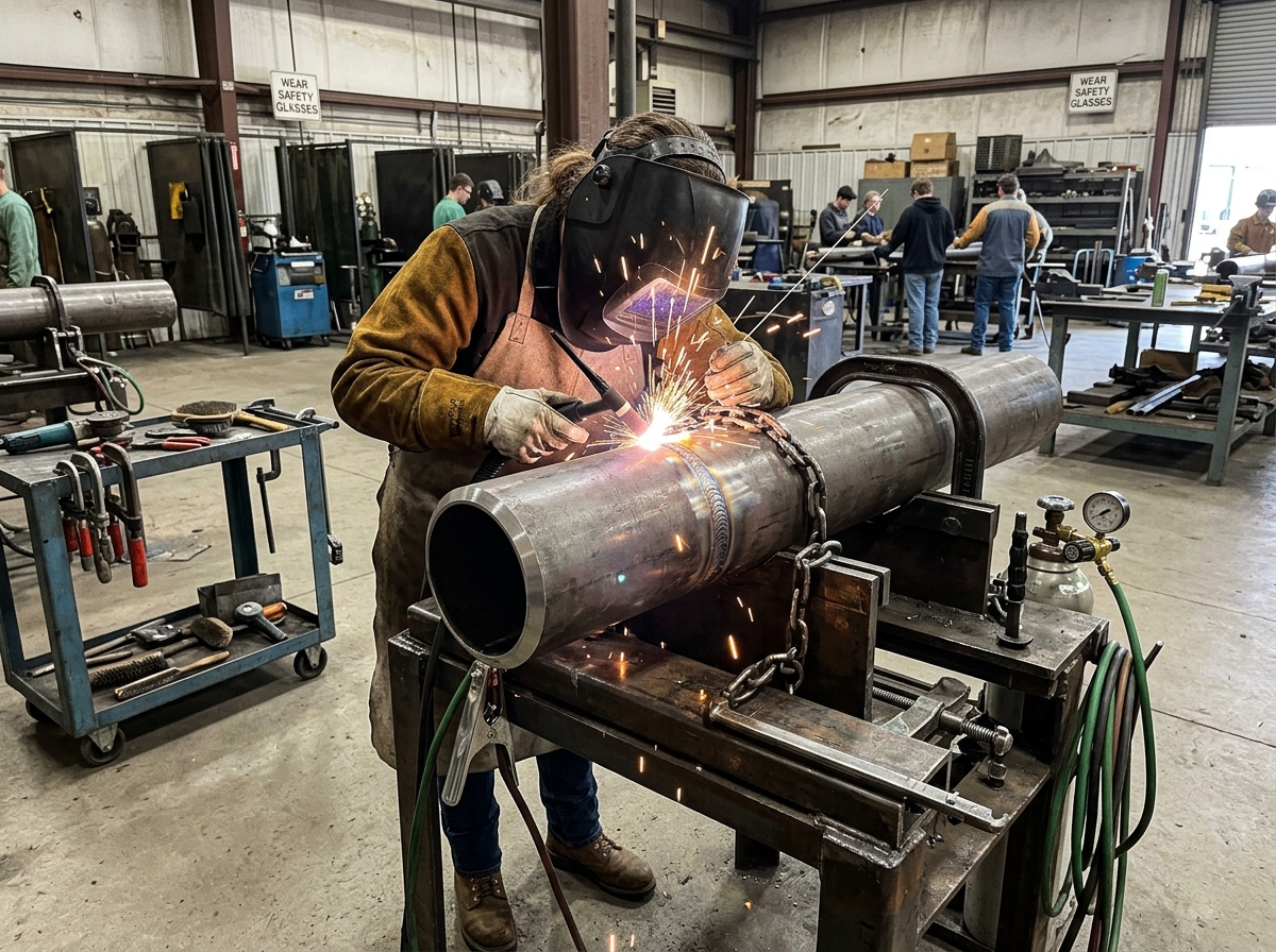 Pipe welder training and pipe welding practice in Multan