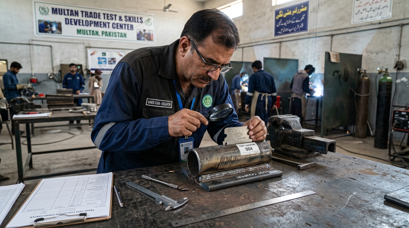 Welding skill assessment and trade test preparation in Multan